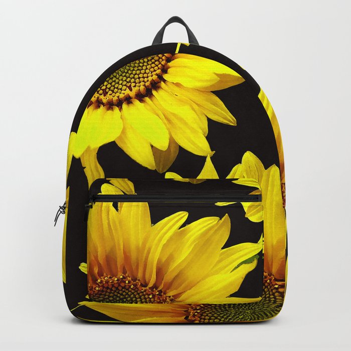 Large Sunflowers on a black background decor society6 buyart