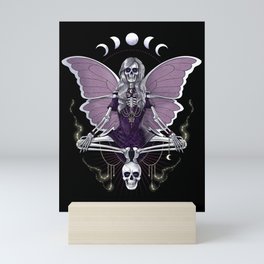 Goth Skeleton Butterfly Mini Art Print