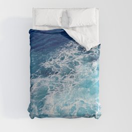 Blue Hawaiian Water Waves Comforter