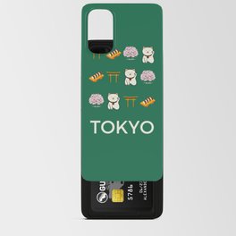 Tokyo Retro Art Vacations Boho Decor Modern Decor Green Illustration Android Card Case