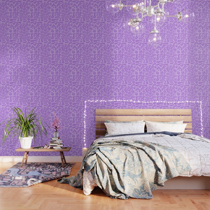 Pastel Purple Dripping Smiley Wallpaper
