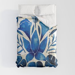 Tropical Symmetry – Navy Comforter