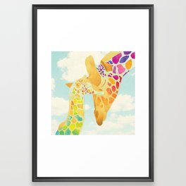 Shanti Sparrow: Harriet & Henry the Giraffes Framed Art Print