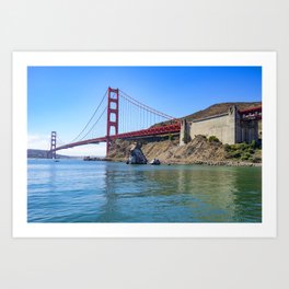 San Francisco Golden Gate Bridge Viewed From Marin County Side DSC7078 Art Print