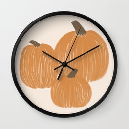 Modern Pumpkins Wall Clock