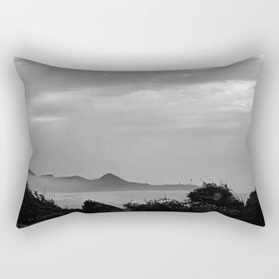 Violent Shores in Black and White Rectangular Pillow