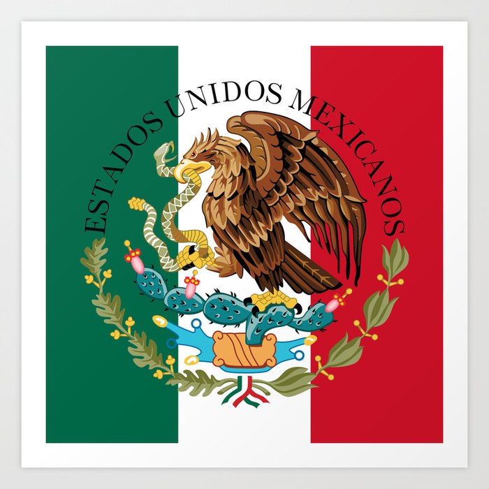 Mexico flag coat of arms design' Sticker