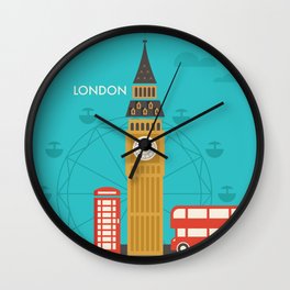 Attractions of London Wall Clock