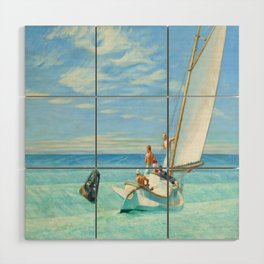Edward Hopper Ground Swell 1939 Painting | Sailing Boats Sails Wood Wall Art