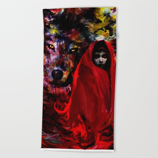 red Beach Towel