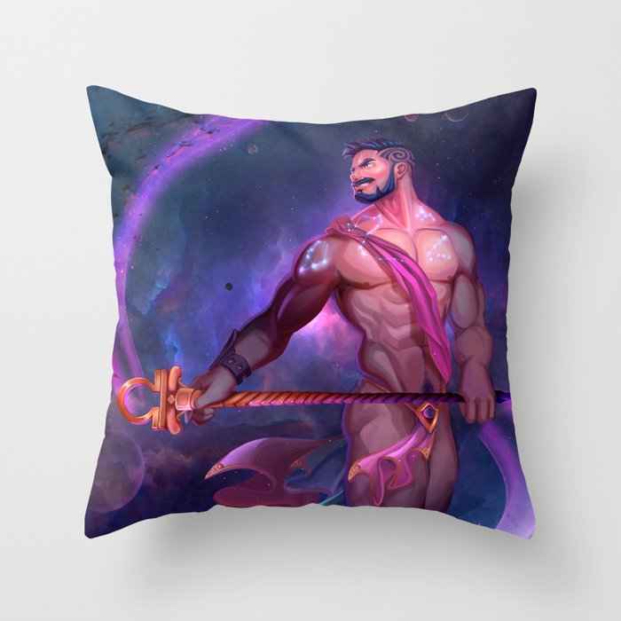 Man in the Stars Throw Pillow