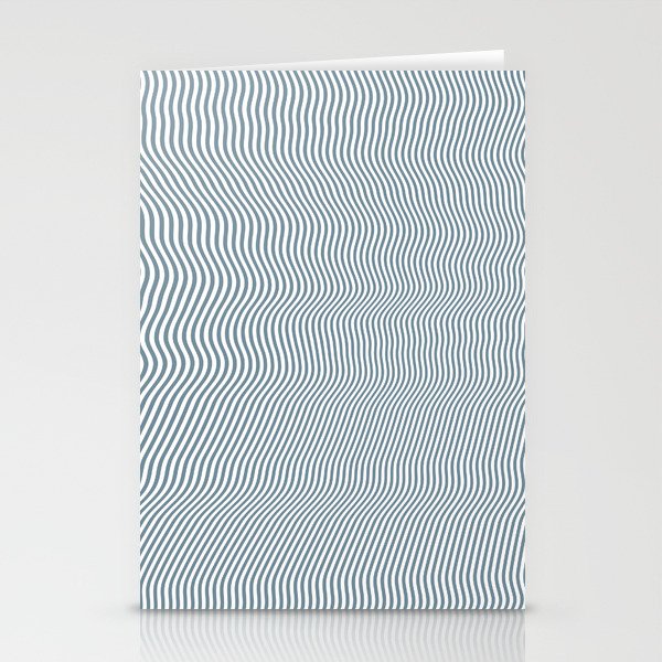 Pale blue minimalist liquid lines Stationery Cards