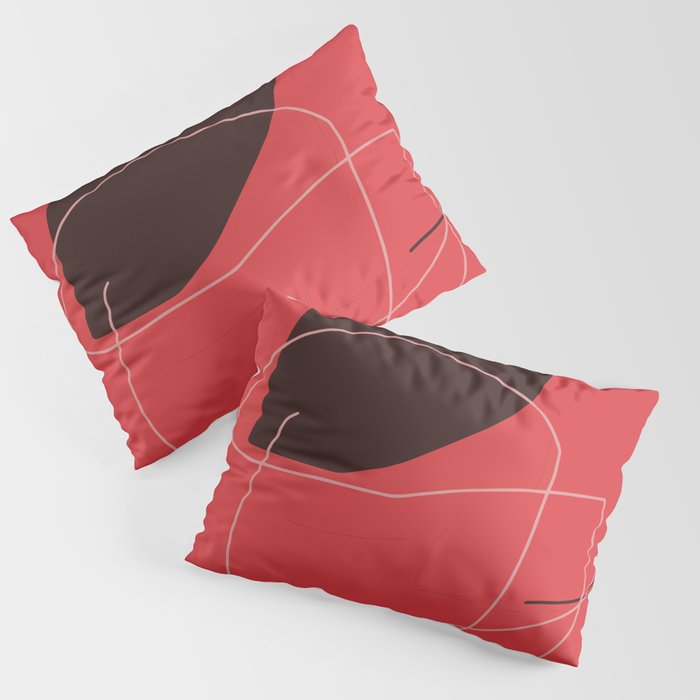 color field - red black white Pillow Sham