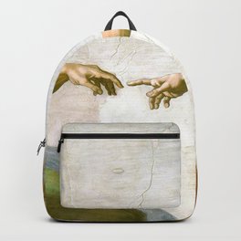 The Creation of Adam Painting by Michelangelo Sistine Chapel Backpack | Chapel, Creation, Vaticanchurch, Oil, City, Chapelceiling, Vaticanchapel, Sistine, Adam, Rome 