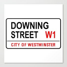 Downing Street Sign Canvas Print