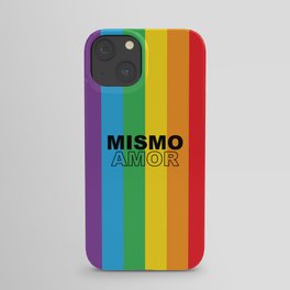 65 MCMLXV LGBT Mismo Amor Rainbow Stripe Pattern iPhone Case