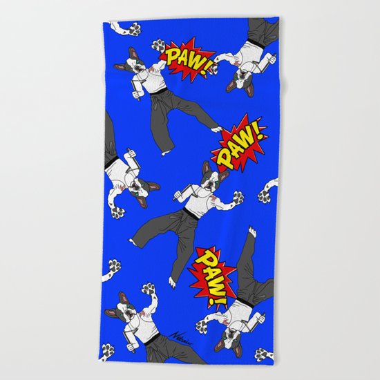 PAW POW - Kungfu Dog Beach Towel