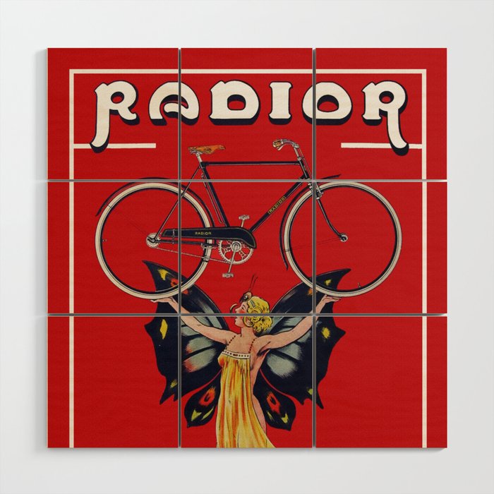 Vintage Radior Bicycle Ad Wood Wall Art