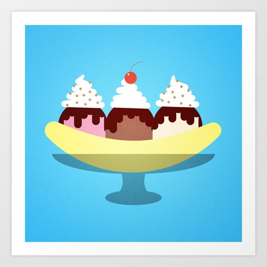 Banana Split Art Print
