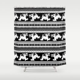 Aztec Xolo (black and white) Shower Curtain