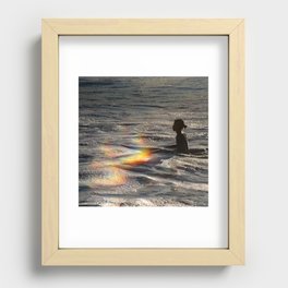 Sunset Surfer Recessed Framed Print