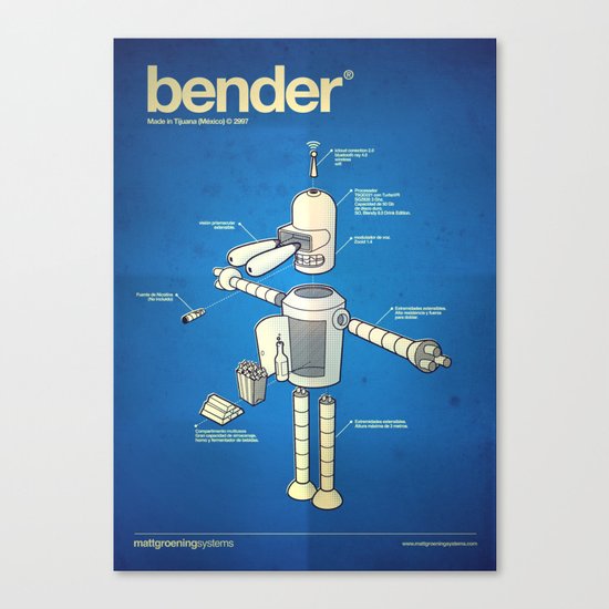 Bender Canvas Print