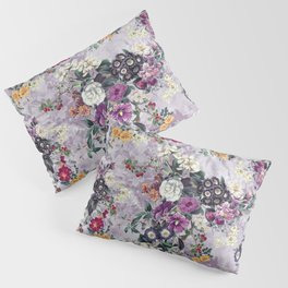 Botanical Flowers Purple Pillow Sham