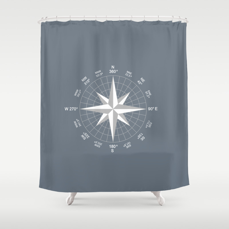 Comp In White On Slate Grey Color Shower Curtain By Lostuniverse Society6 Slate Grey Color Shower Curtain