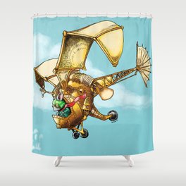 Flying Machine Shower Curtain