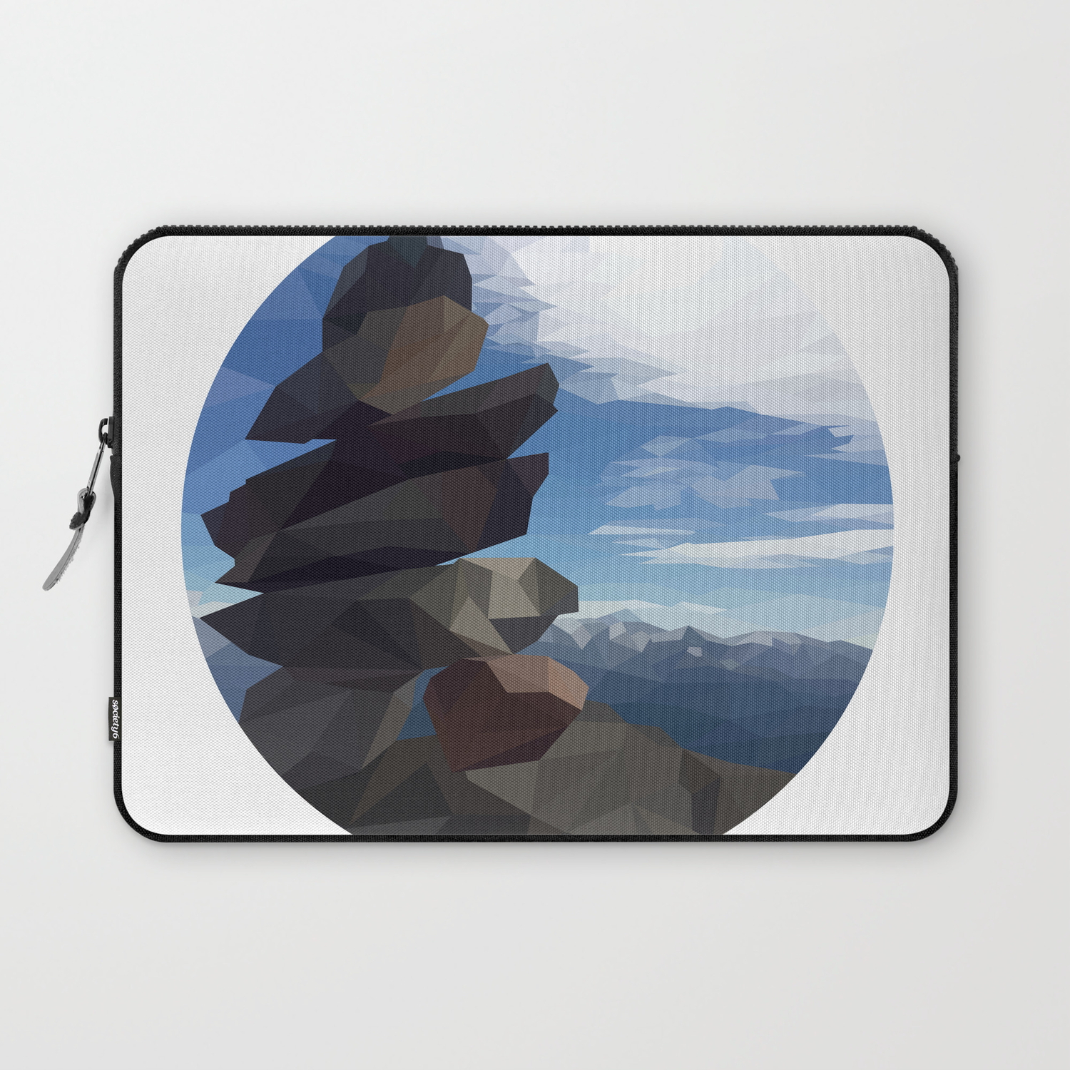 Inuksuk Mount Whistler Low Poly Digital Art Laptop Sleeve