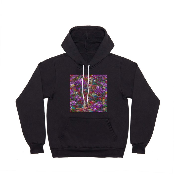 Floral Abstract Stained Glass G175 Hoody