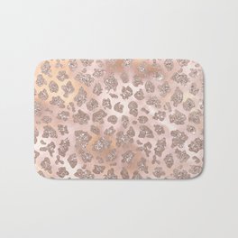 Rosegold Blush Leopard Glitter   Badematte | Glitter, Boheme, Painting, Geode, Graphicdesign, Gold, Digital, Elegant, Marbled, Trendy 
