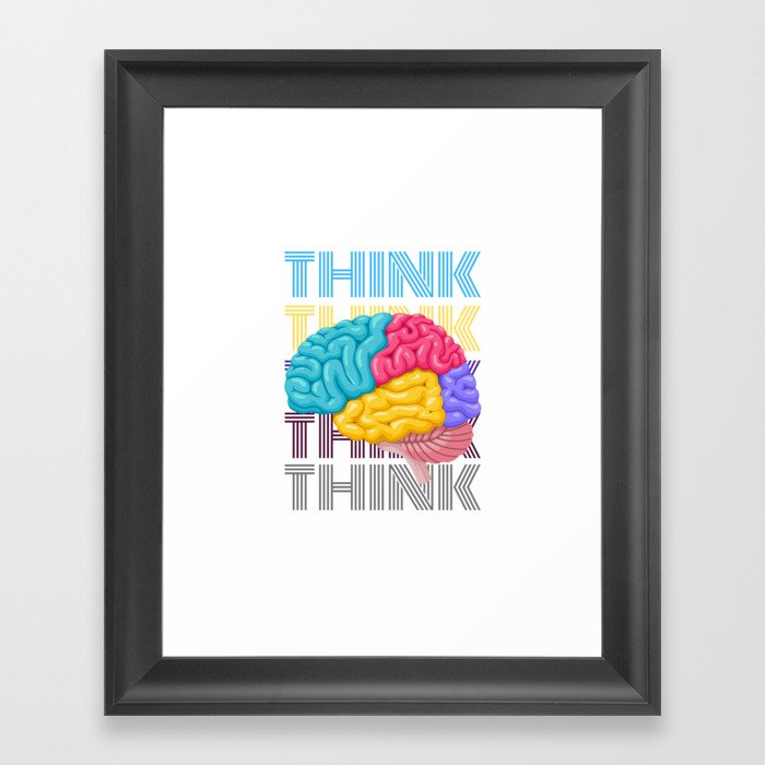 Think before you act Framed Art Print