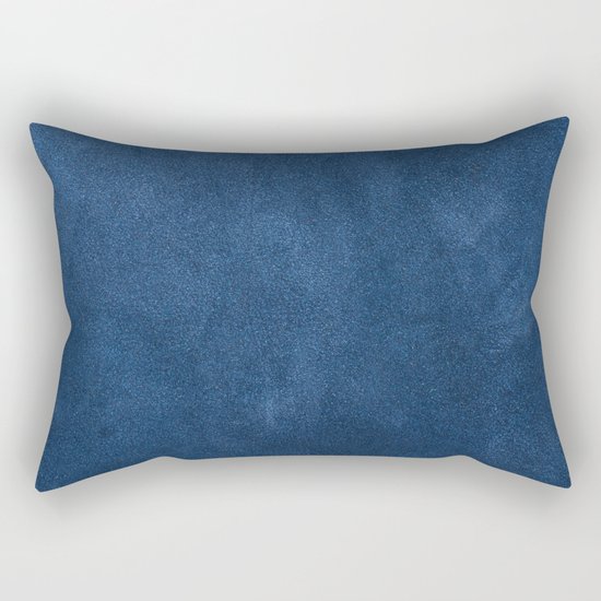 Blue leather texture Rectangular Pillow