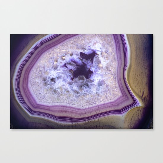 Purple agate crystal Canvas Print