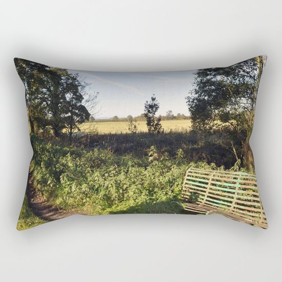 The Old Bench Rectangular Pillow