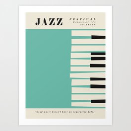 Vintage poster-Jazz festival-Willisau 76 year. Art Print
