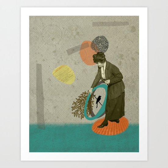 Driving getaway Art Print