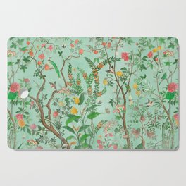 Chinoiserie Aqua Mint Floral Garden Fresco Cutting Board
