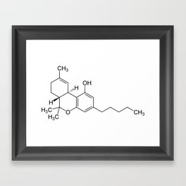 THC Molecule Framed Art Print