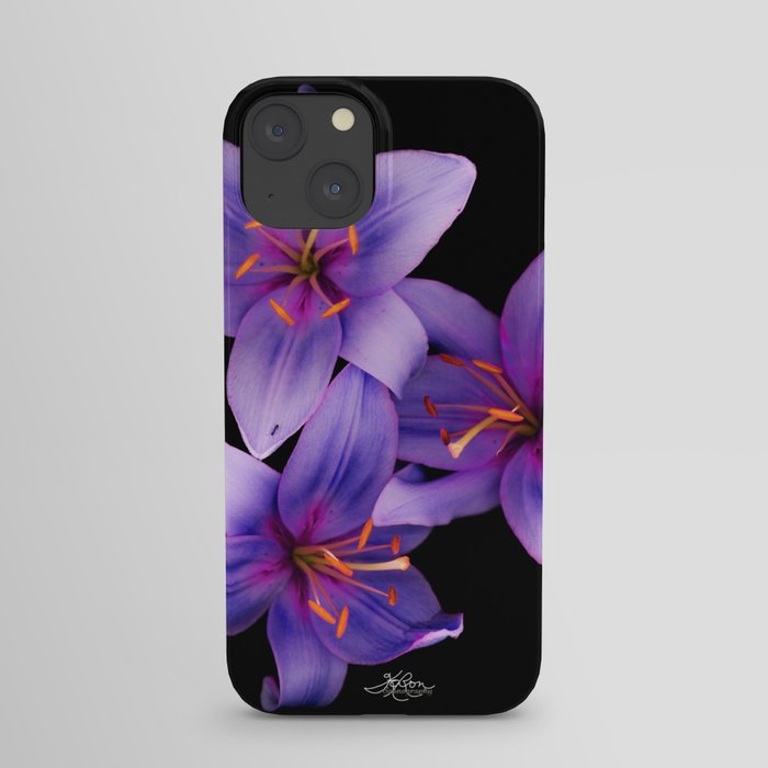 Beautiful Blue Ant Lilies, Flowers Scanography iPhone Case