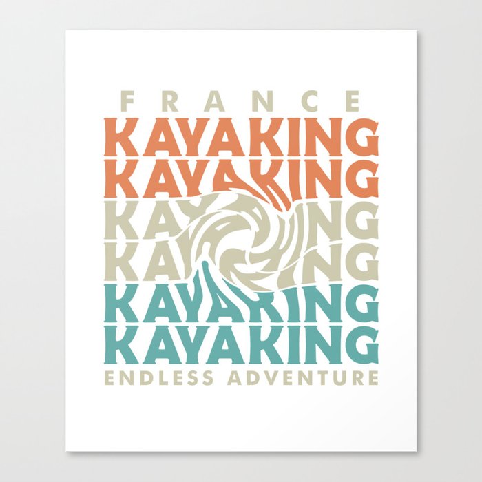 france kayak adventure Canvas Print