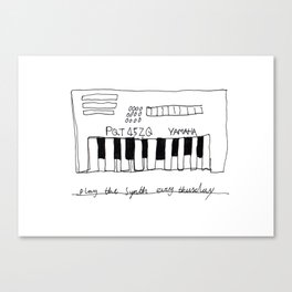  Play The Synth Canvas Print