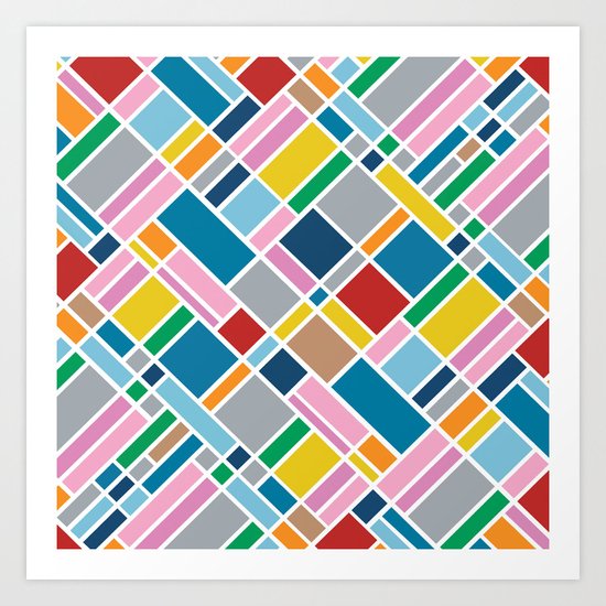 Map Outline 45 Art Print
