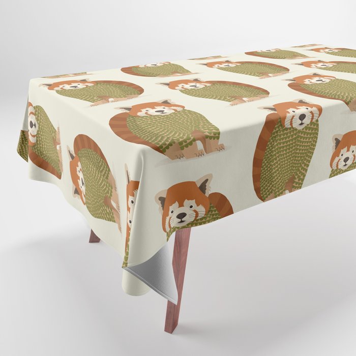 Whimsical Red Panda Tablecloth
