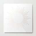 Simply Sunburst In White Gold Sands On White Window