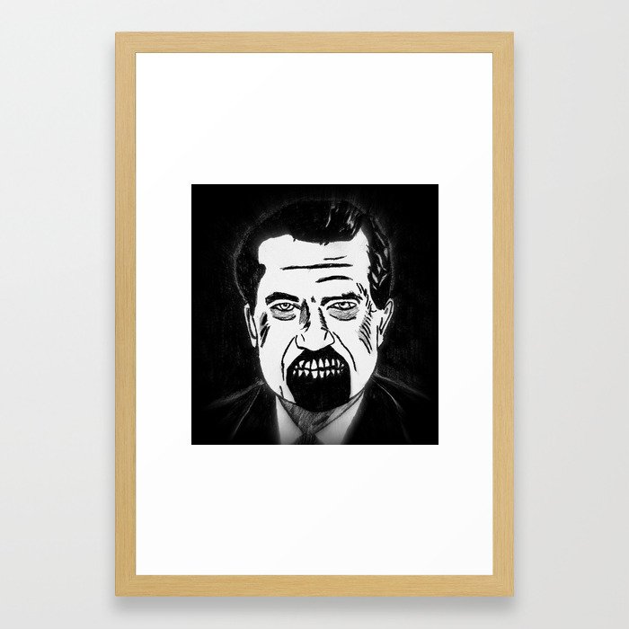 37. Zombie Richard Nixon  Framed Art Print