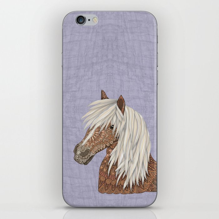 Haflinger Pony Purple iPhone Skin