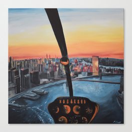 Pilots View From Helicopter Canvas Print