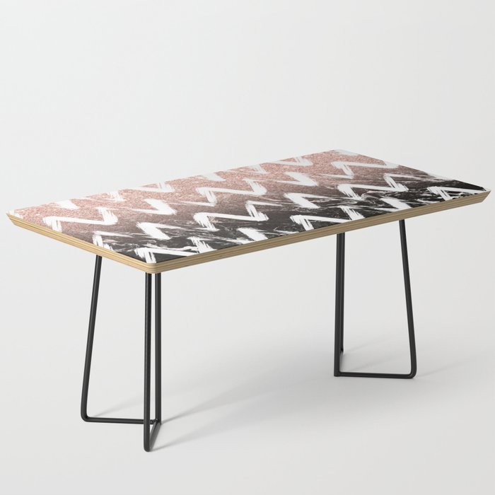 Modern faux rose gold glitter black marble chevron Coffee ... Best of all, the minimalist design lets the artwork shine as your new centerpiece.